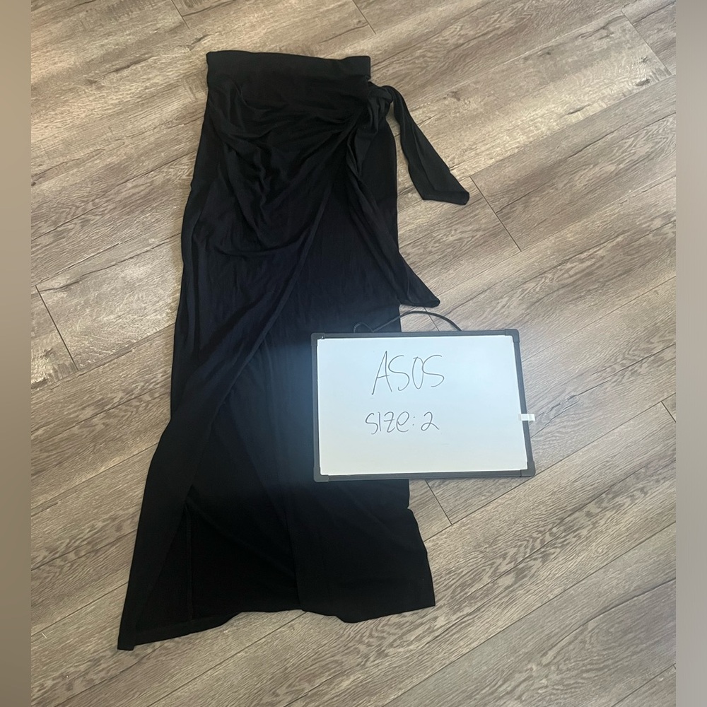 ASOS Elegant Black Wrap Dress